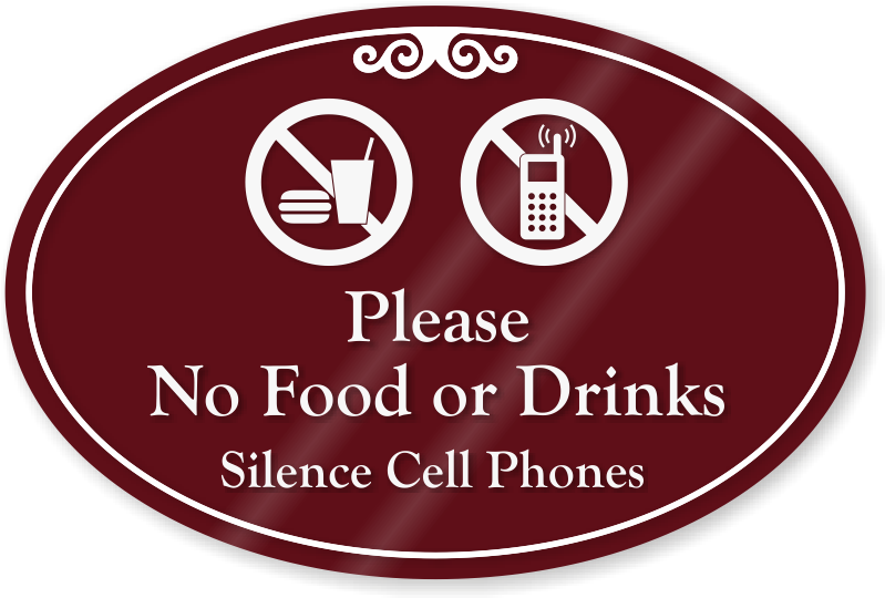 Please No Food Or Drinks Showcase Sign - Ez-stik No Food Or Drink Drinks Allowed Business Store (800x800)
