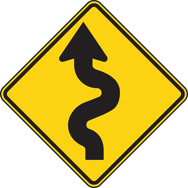 Winding Road Sign - Winding Road Sign (640x640)