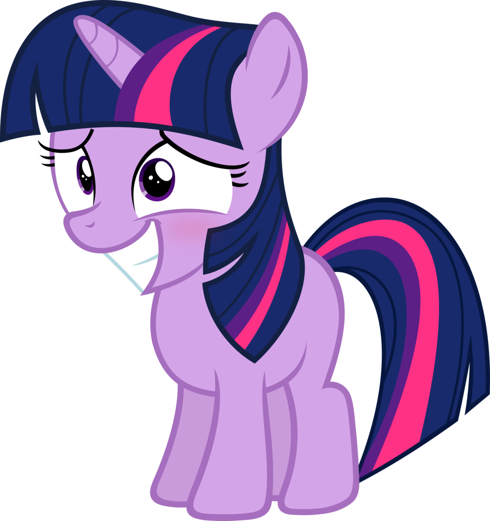 Slb94, Blank Flank, Blushing, Cute, Embarrassed, Filly, - Cute Twilight Sparkle Grin (964x1024)