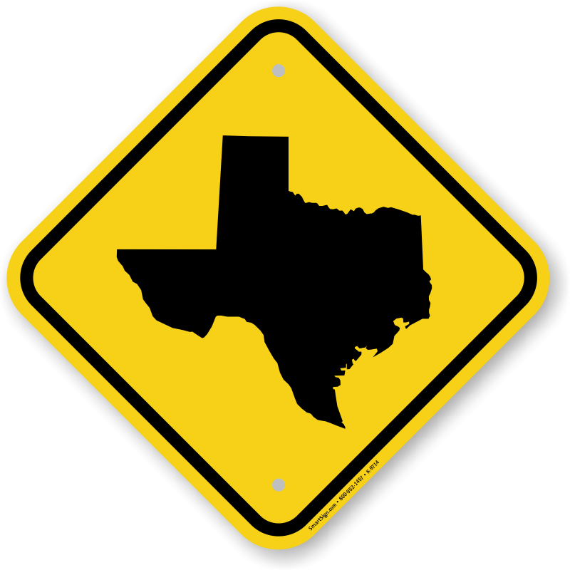 Y'all Will Love These Texas Road Signs - Gulf Of Mexico States (800x800)