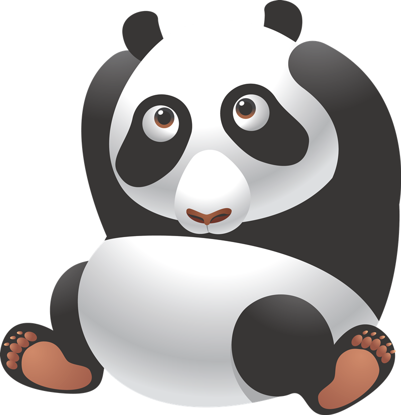 Giant Panda Bear Red Cartoon Eat Bamboo Png - Jigsaw Puzzle Cartoon (800x828)