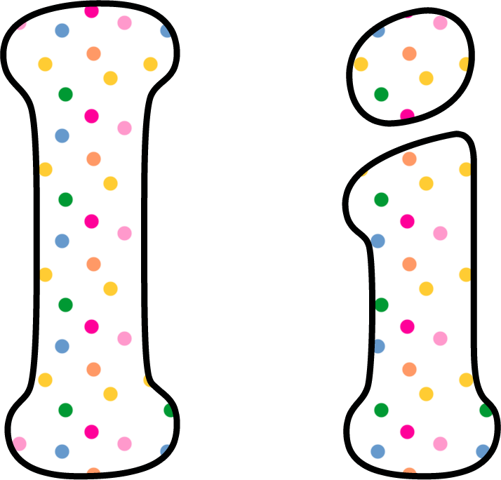 Painting Patterns, Alphabet Letters, Clip Art, Polka - Alphabet (714x684)