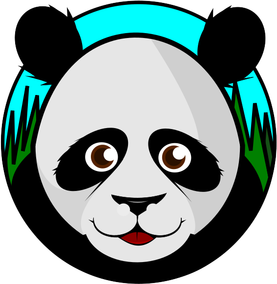 Panda Face Clipart - Danger Animals Face Clipart (640x640)