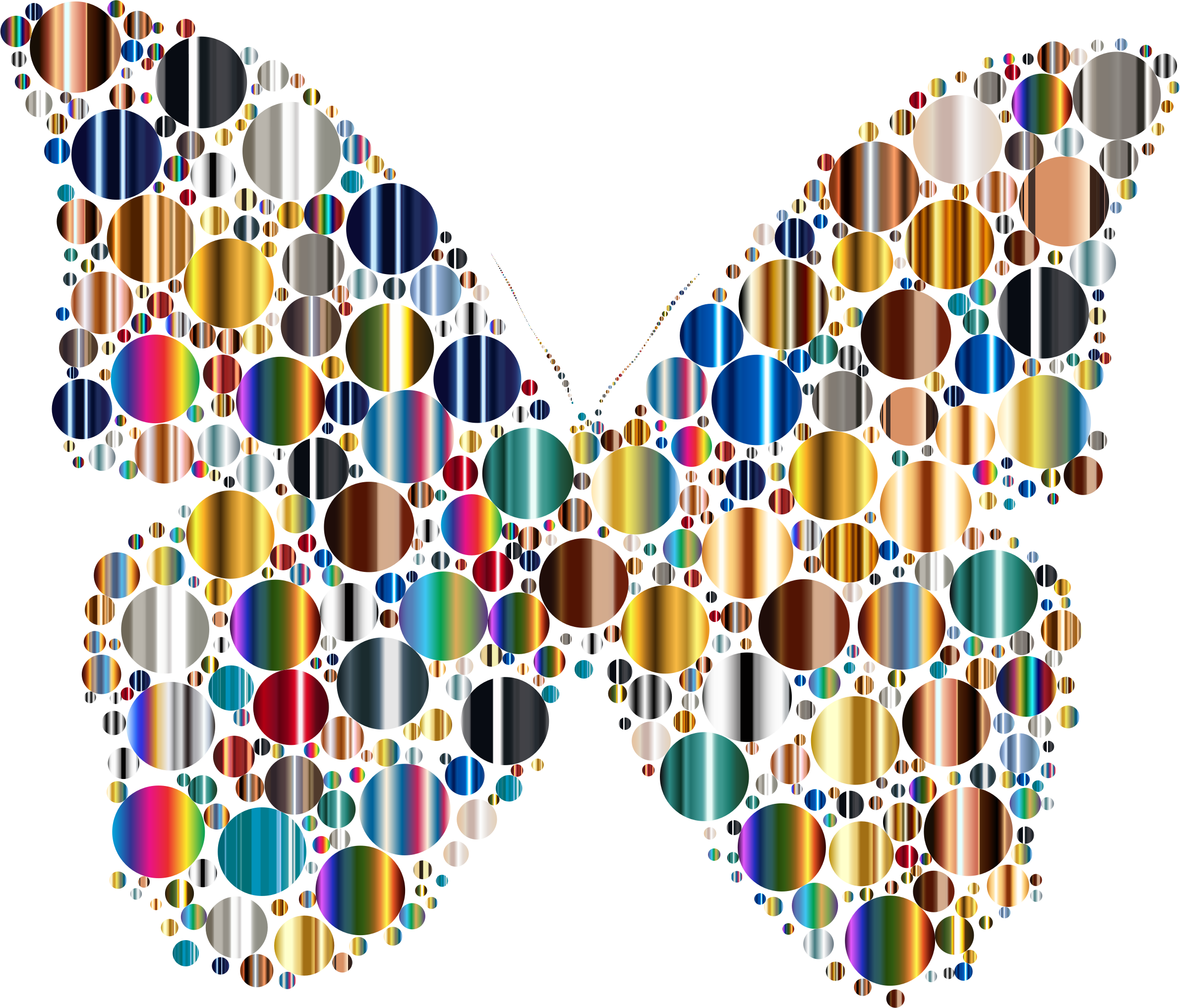 Psychedelic Circles Butterfly - Psychedelic Butterfly Png (2380x2034)