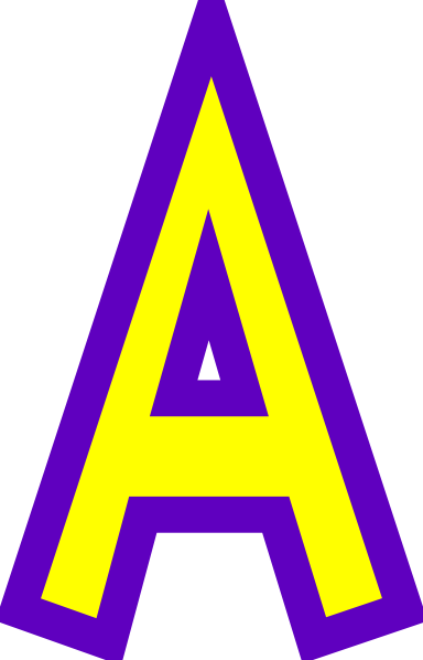 Purple And Yellow Letter (384x598)