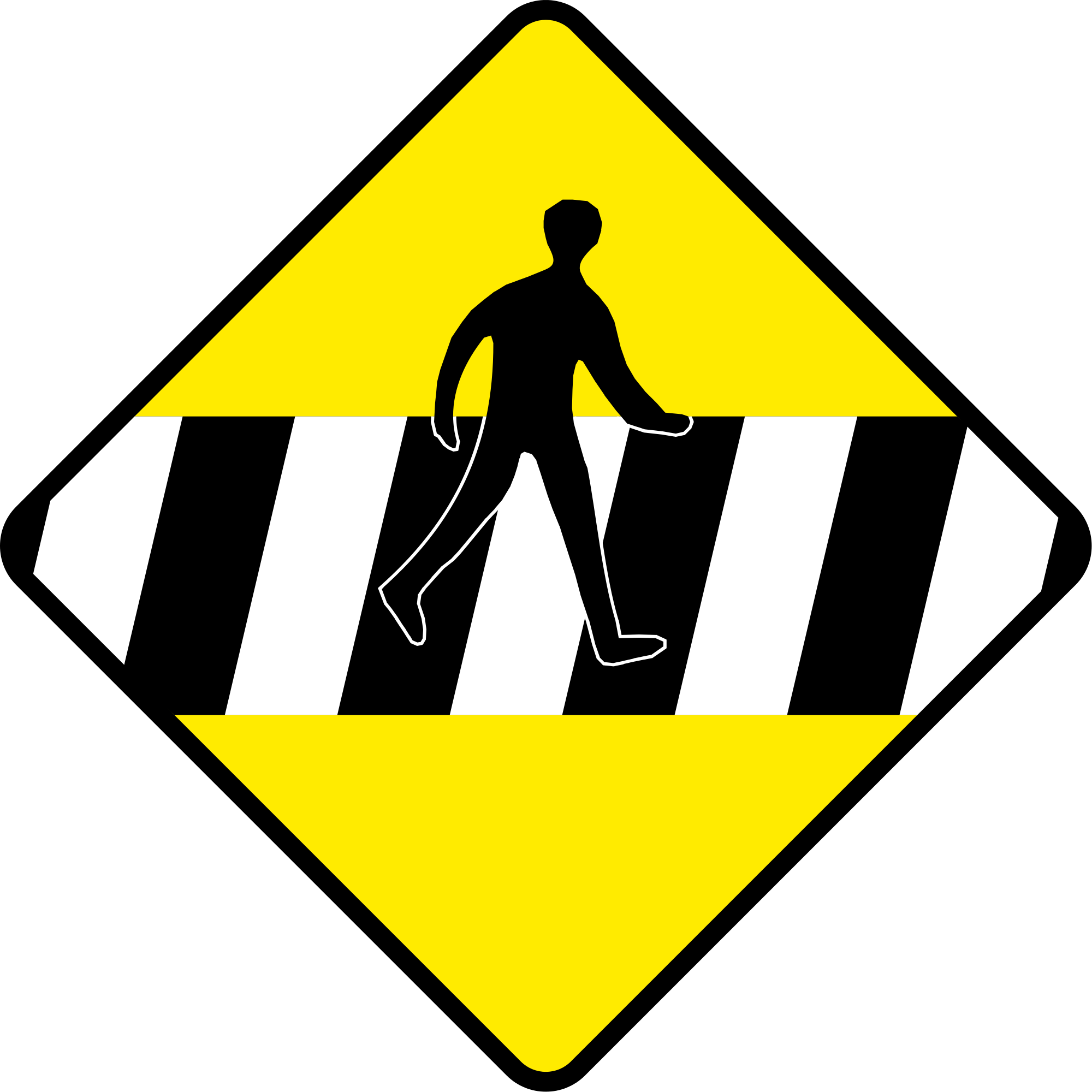 Open - Traffic Signs Pedestrian Crossing (2000x2000)