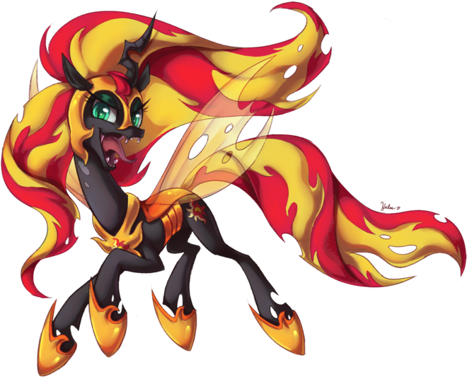 Sunset Shimmer Pony Applejack Mammal Vertebrate Horse - Mlp Nightmare Sunset Shimmer (680x556)