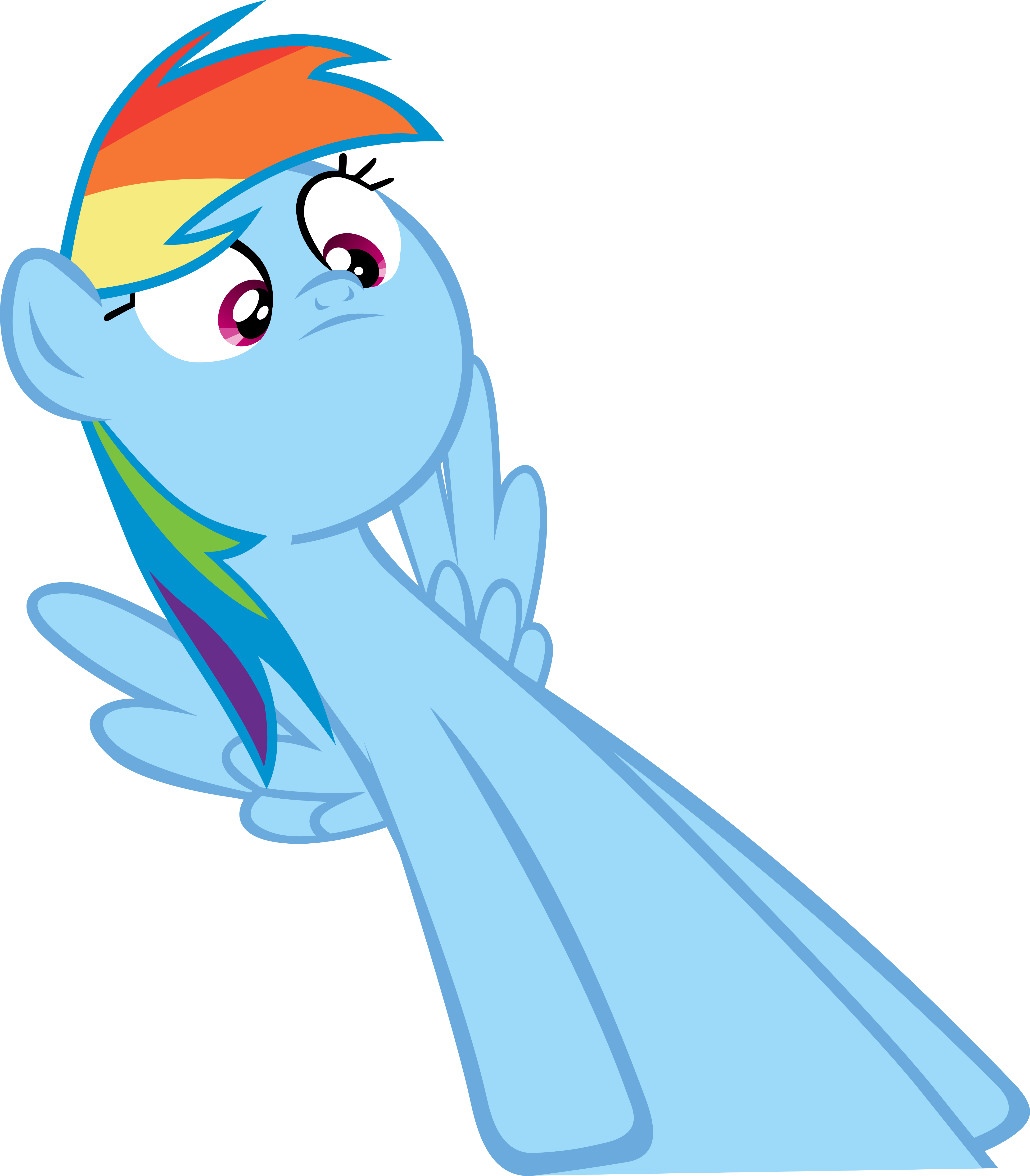 Rainbow Dash Rarity Applejack Vertebrate Line Art Head - Rainbow Dash Freaked Out (4348x4964)