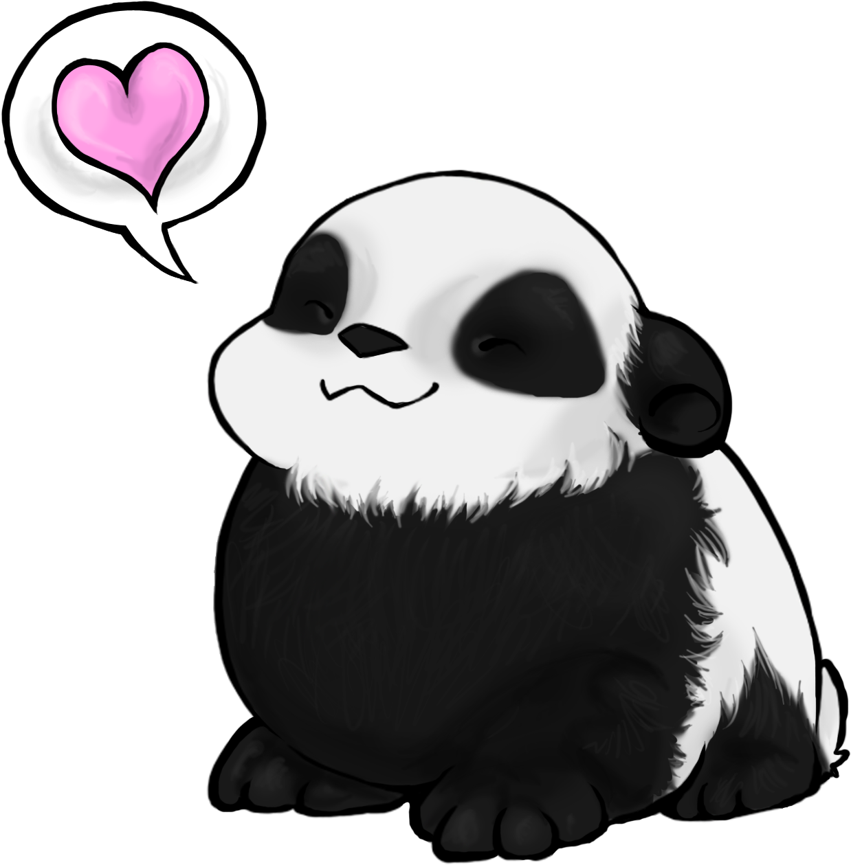 Favorite Cartoon Panda - Panda In Love Cartoon (1460x1382)