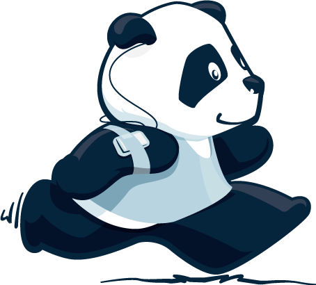 Cardio Panda - Running Panda (454x410)