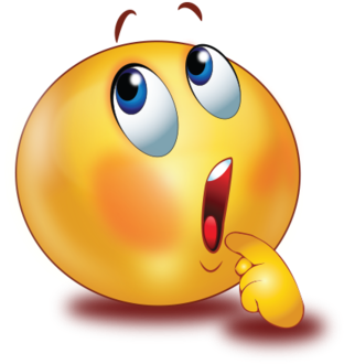 Thinking Shocked Open Mouth Sticker - Smiley Emoji (384x384)