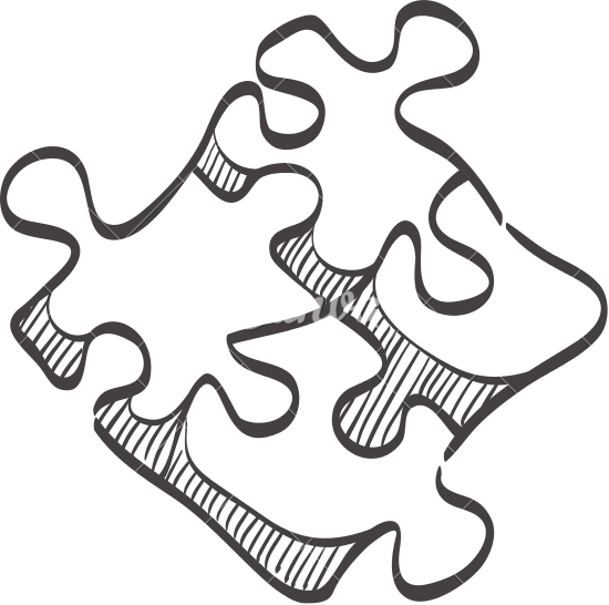 Jigsaw Puzzle Doodle Outline - Jigsaw Puzzle (550x546)