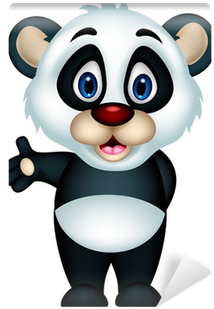 Vector Illustration Of Cute Panda Cartoon Posing Wall - Cosas Bonitas De Buenas Noches (400x400)