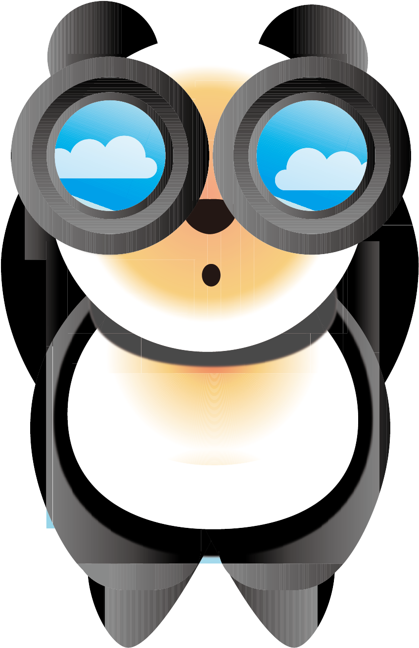 Panda Telescope Giant Panda Cuteness - Giant Panda (1500x1500)