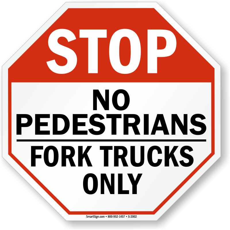 Forklift Lift Truck Sign - Crossing Guard Clip Art (800x800)