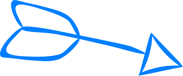 Blue Arrow Clip Art At Clker - Blue Arrow Doodle Png (600x251)