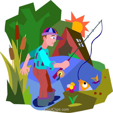 Fishing Royalty Free Vector Clip Art Illustration Vc007393 - Cartoon (480x478)