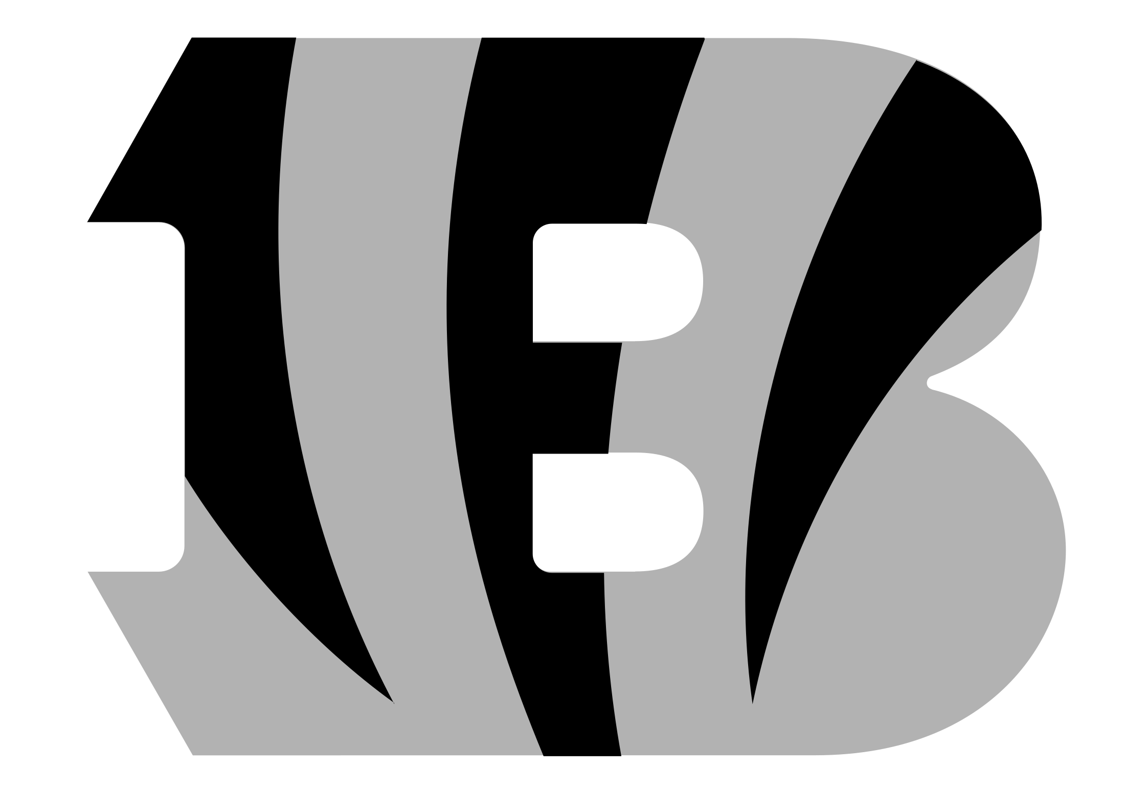 Cincinnati Bengals Logo Black And White - Cincinnati Bengals Logo Vector (2400x1800)