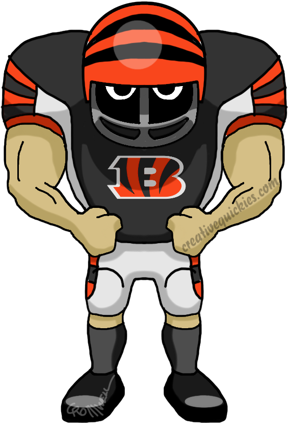 Cincinnati Ohio Bengals - Dallas Cowboy Football Player Clipart (752x940)