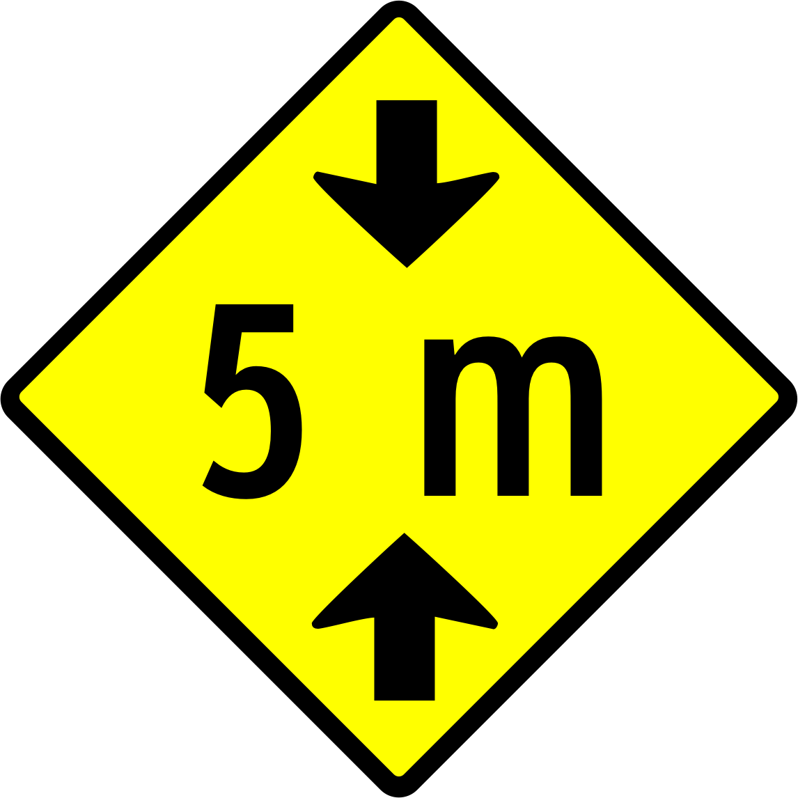 Indonesia New Road Sign 8c - Maximum Truck Clearance Height Road Sign (1146x1146)