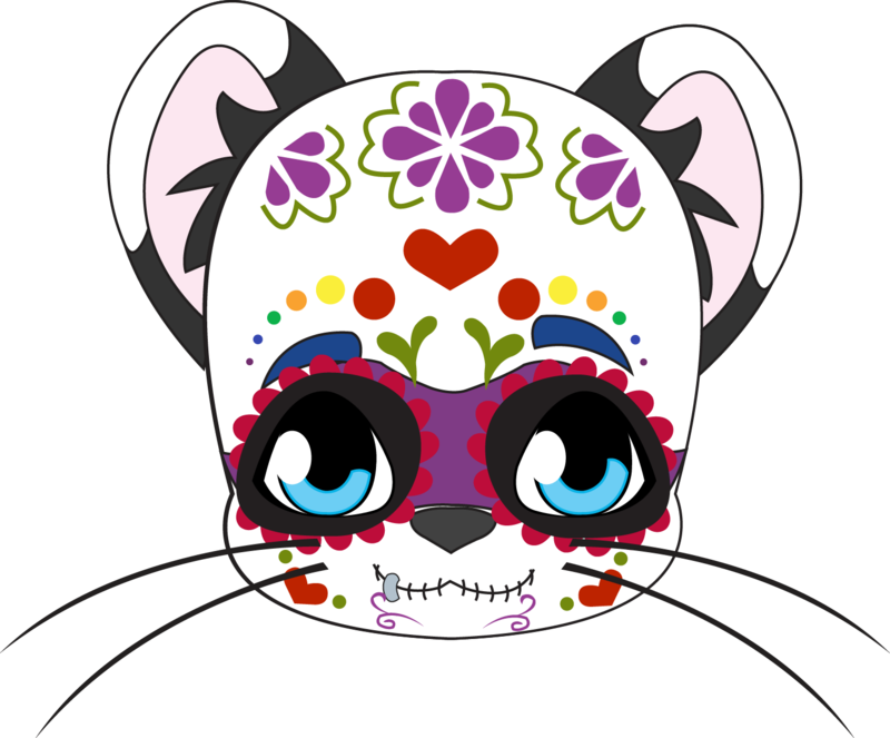 Xepher Chibi Head Dia De Los Muertos By Jumikazu - Illustration (800x663)