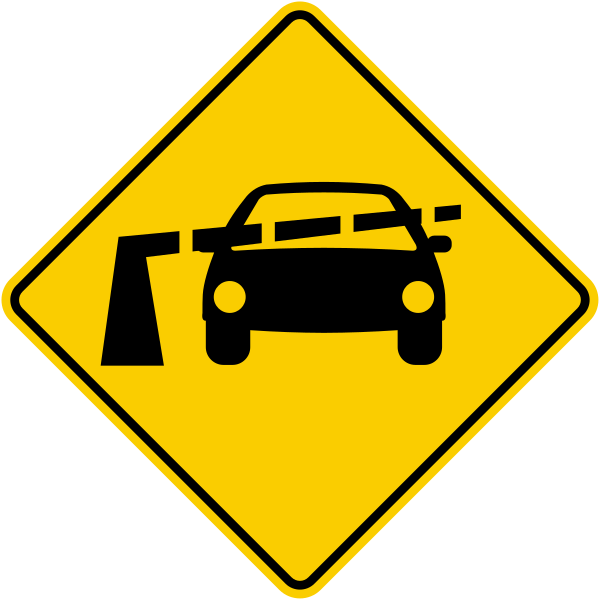 Cattle Traffic Sign Road Warning Sign - Road Sign With Car (1000x1000)