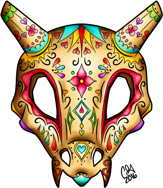 Dia De Los Muertos- Cubone By Uxiesweetie - Mask (630x760)