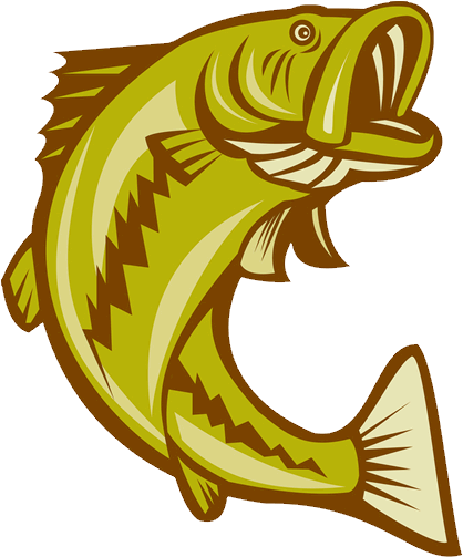 Cropped Lake Ozark Fishing Guide - Largemouth Bass Cartoon (512x512)