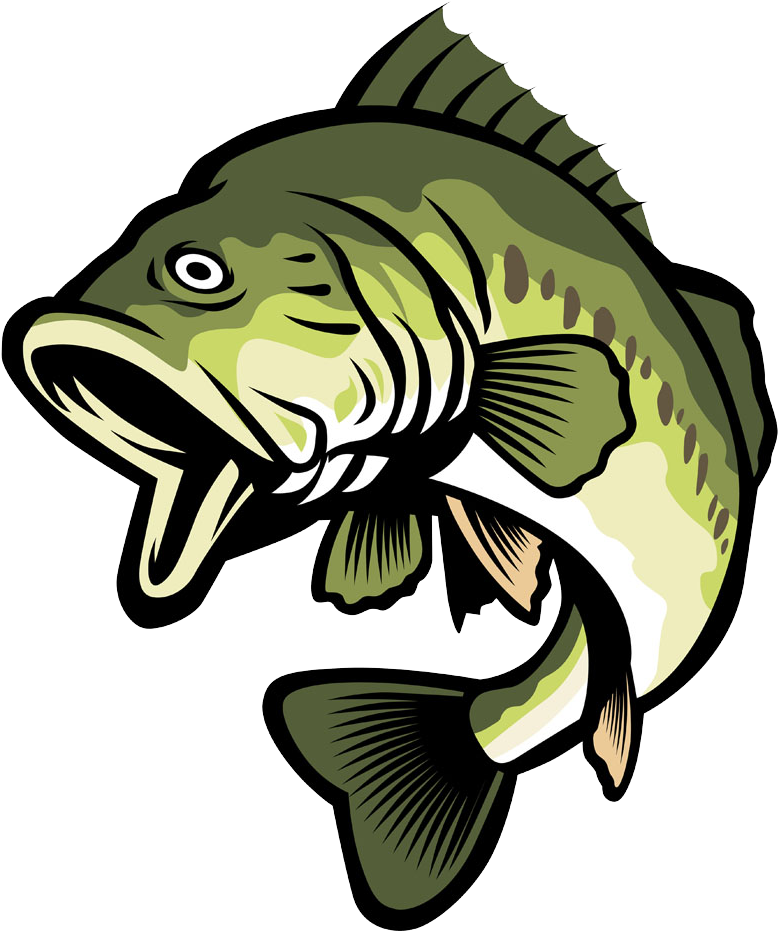 Bass Stock Illustration Clip Art Green Cartoon Fish - Largemouth Bass Bass Clipart (835x1000)
