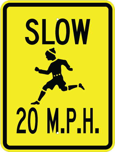 Related Products - Slow Children Sign (500x500)