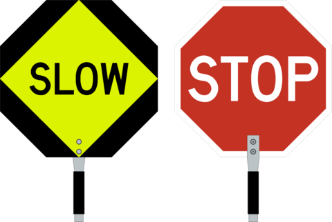 Mc-44 A - Stop/slow Paddles - Signs Signals And Barricades (480x322)