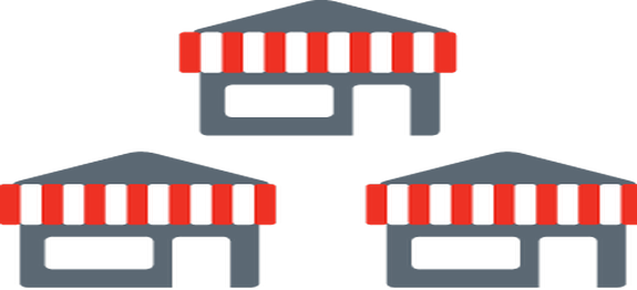 What Is Restaurant Franchise Advantages & Disadvantage - Group Of Stores Icon (575x262)