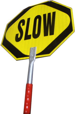 Slow Sign Paddles - Traffic Sign (500x500)