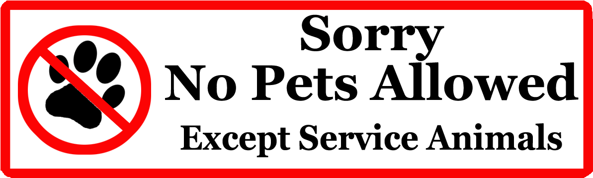 No Animals Allowed Except Service Animals Download - No Animals Allowed Except Service Animals (1250x375)
