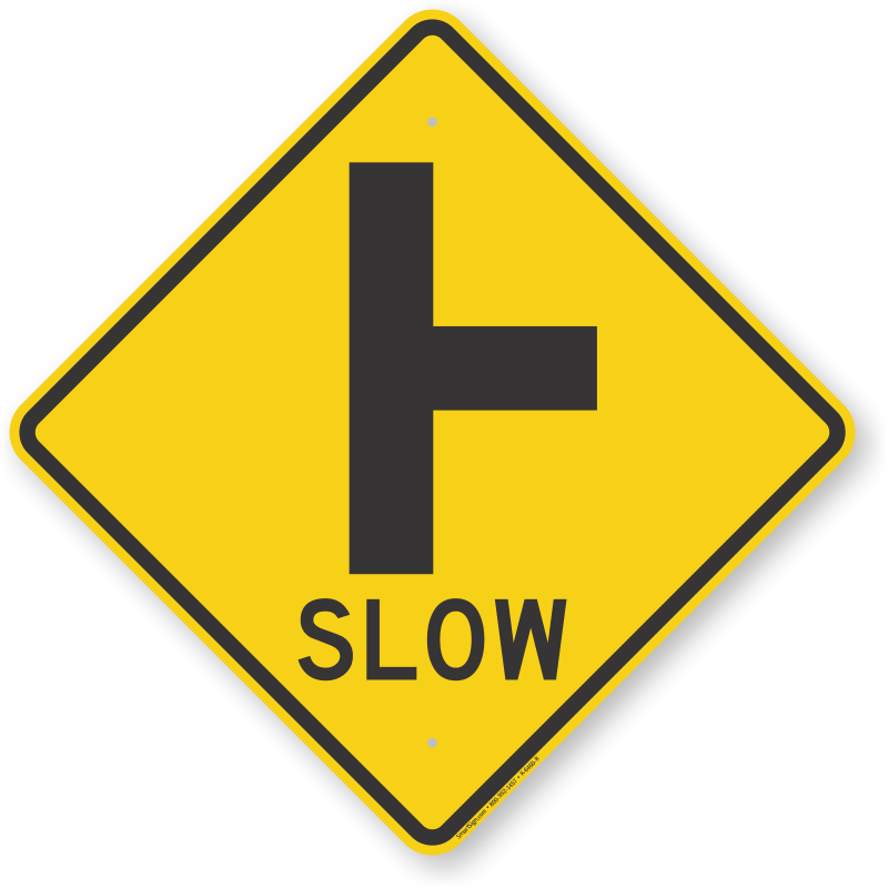 Side Road T-junction Symbol Sign - Bigfoot Crossing Sign (800x800)