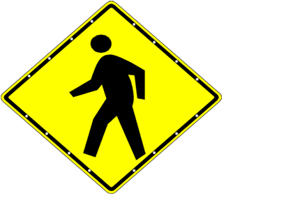 48" Pedestrian Sign - Traffic Signs (509x300)