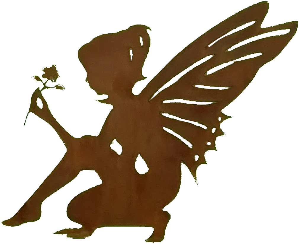 Fairy W/flower - Male Fairy Silhouette (1076x849)