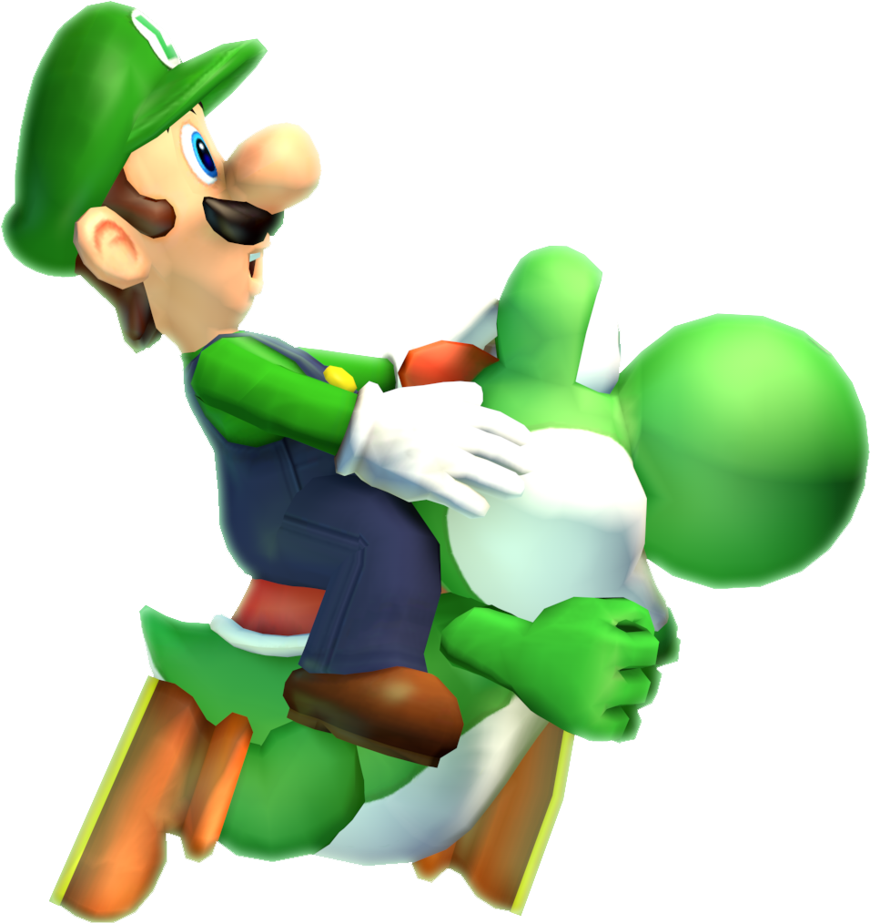 [cinema 4d Render] Luigi And Yoshi By Maxigamer - Yoshi (1173x1080)
