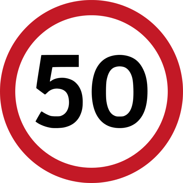 Philippines Road Sign R4-1 - 20 Mph Roundel (600x600)