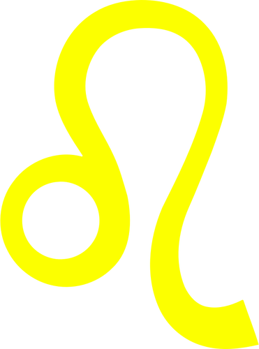 Yellow Leo Sign - Leo Clip Art (371x500)
