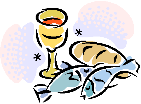 Loaves And Fishes - 3 Loaves Of Bread And 2 Fish (483x356)