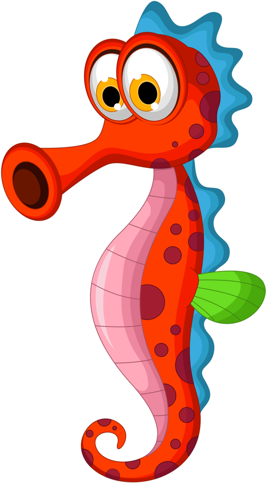 ○•‿✿⁀ocean Safari‿✿⁀•○ - Cartoon Sea Horse (660x1024)
