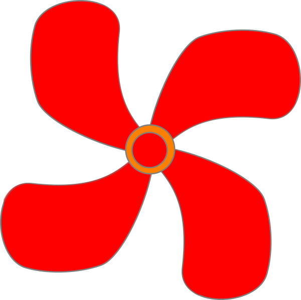 Red Propeller Clipart Png (600x599)