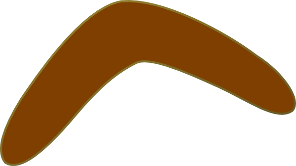 Aussie Brown Boomerang Svg Clip Arts 600 X 338 Px - Boomerang Clipart (600x338)