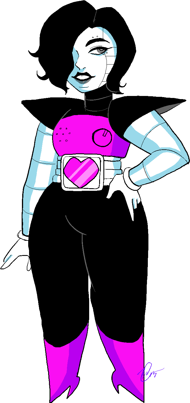 I Finished That Chubby Mettaton Doodle From Earlier - Cartoon (801x1468)