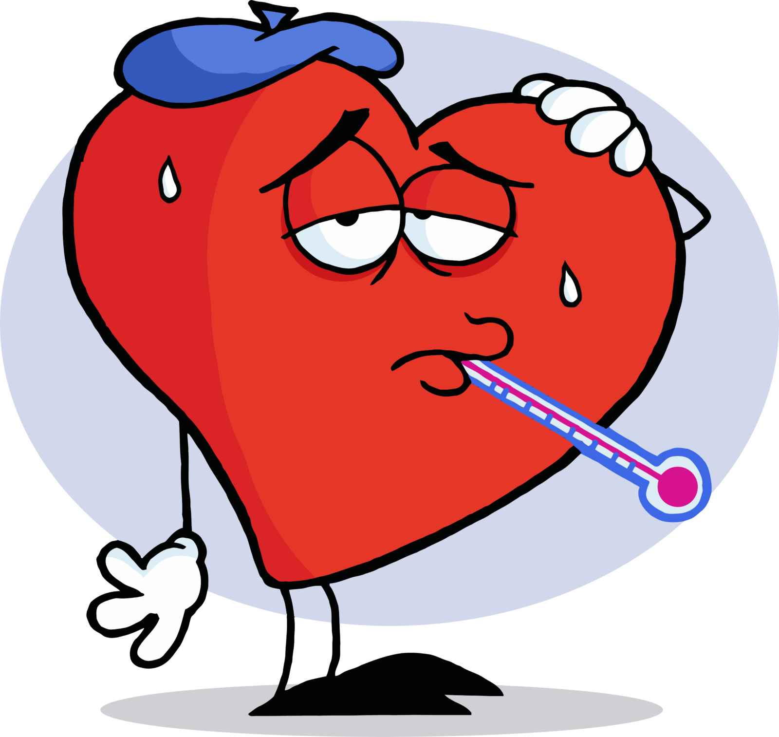 Cartoon Picture Of A Heart - Sick Heart Cartoon (1600x1513)