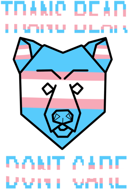 Trans Bear Dont Care By Purpleguykin - Design (894x894)