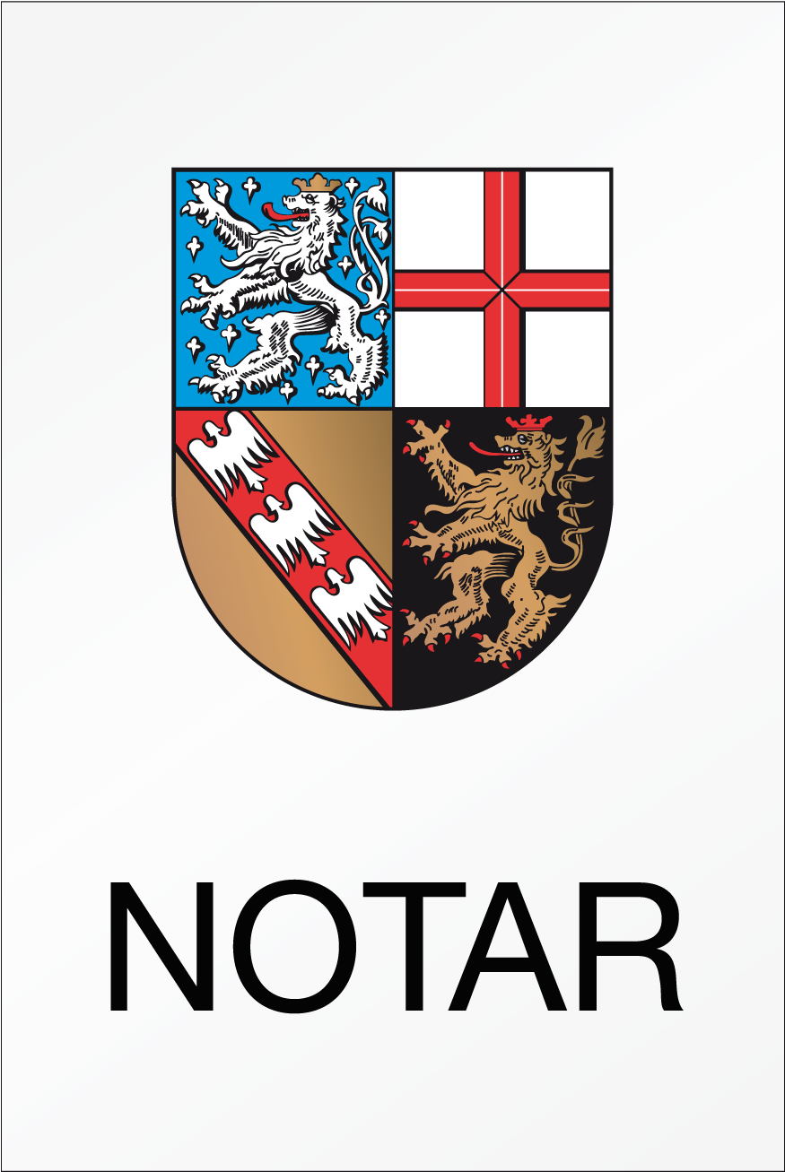 Notarschild 200 X 300 Mm - Saarland Wappen (1200x1400)