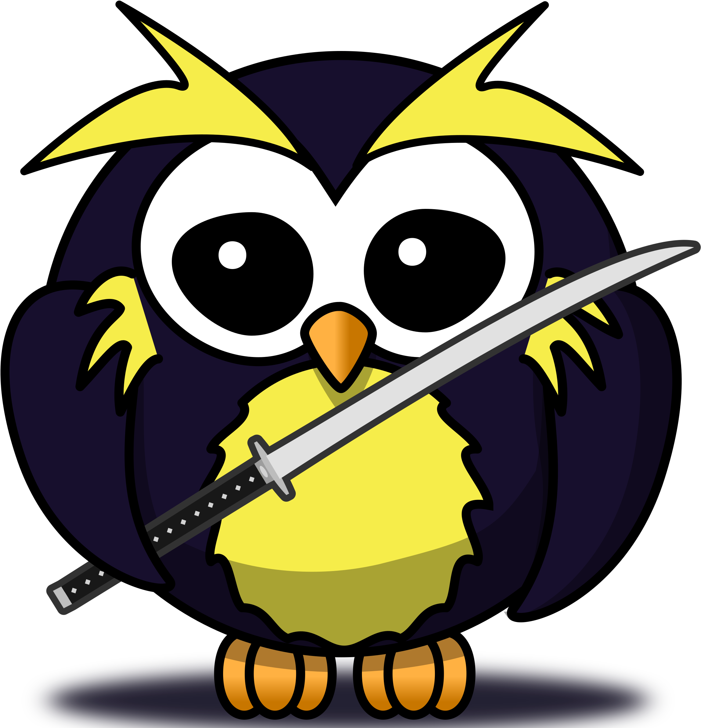 Big Image - Cartoon Owl Shower Curtain (2400x2400)