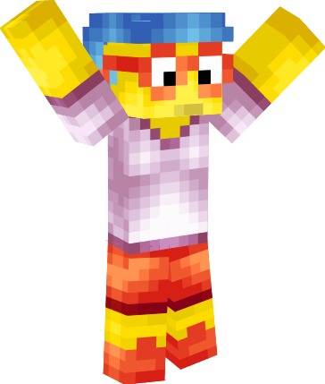 Necqdzjpng - Minecraft Bart Simpsons Skin (364x429)